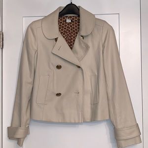 J Crew cotton double breasted jacket